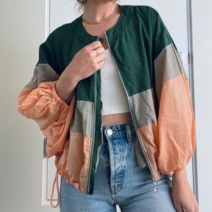 Color block windbreaker Xs/S